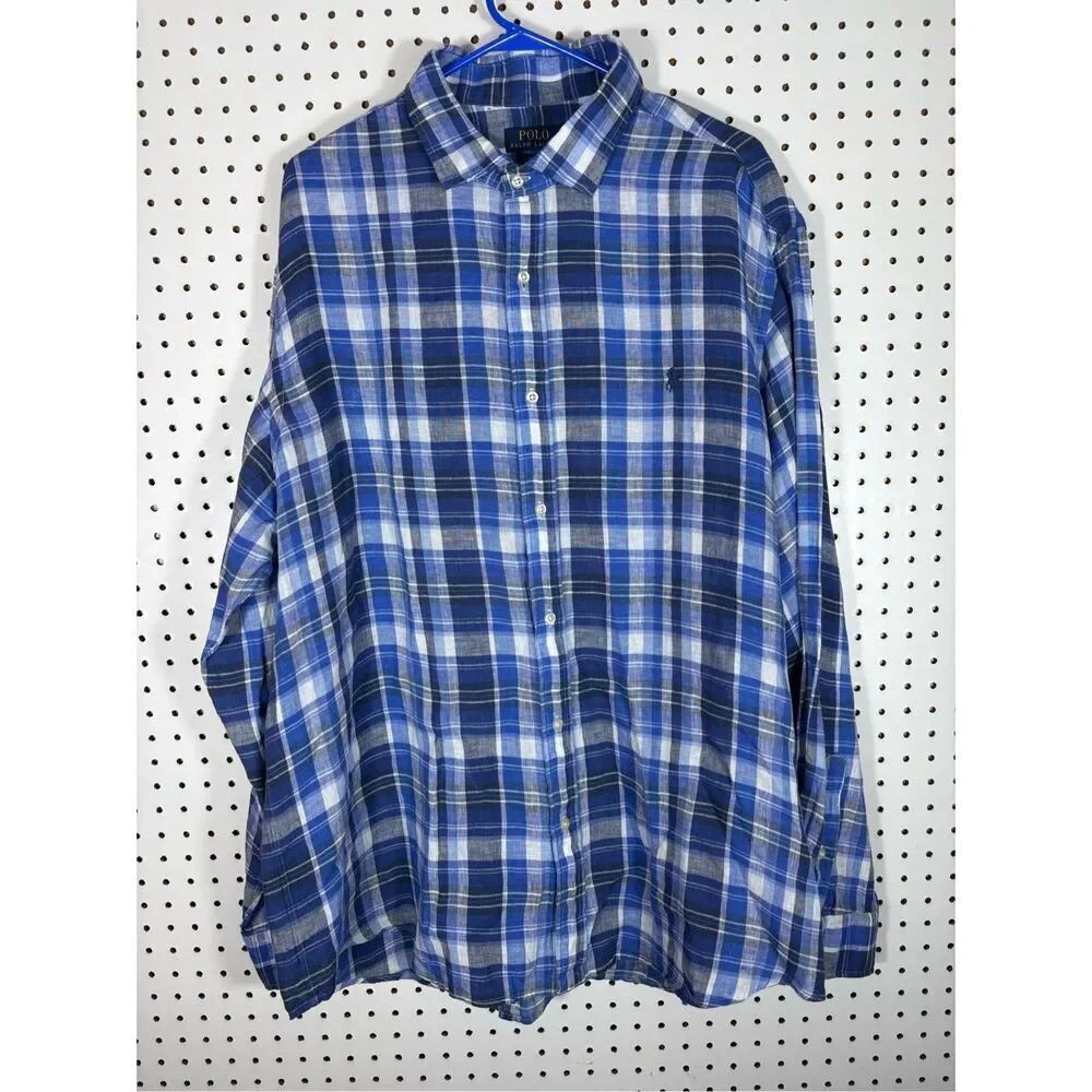 Polo Ralph Lauren button down linen shirt size XXL